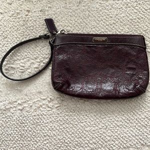 Purple Coach Wristlet